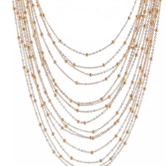 ‼️$99 FIRM‼️ Gold Layered Beaded Necklace - Picture 2 of 3
